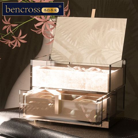 bencross 本心本來 淺亮金壓克力戒指盒