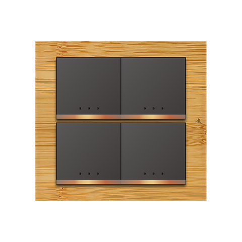 月光系列二聯四開關蓋版組-竹款