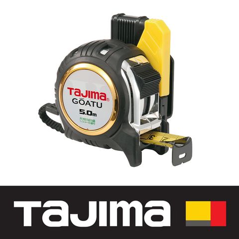 日本 田島Tajima 剛厚包膠捲尺 5米 x 25mm/ 台尺(附安全扣) GASFGL2550S