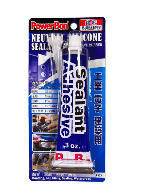 PowerBon 中性矽酮膠 透明3oz