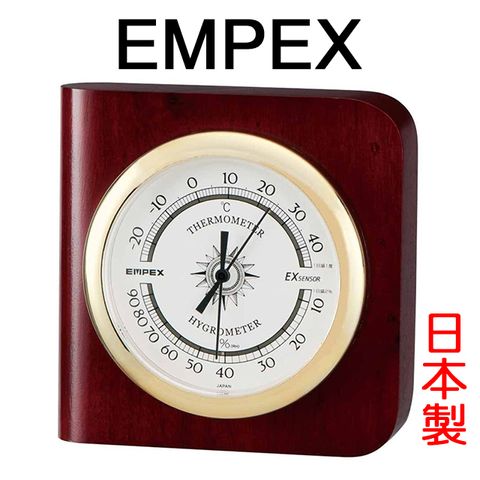 日本EMPEX天然木金典溫濕度計TM681
