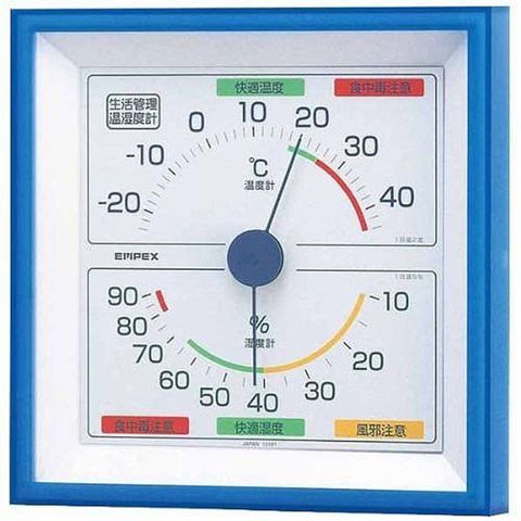 日本EMPEX藍方指針溫濕度計TM2476