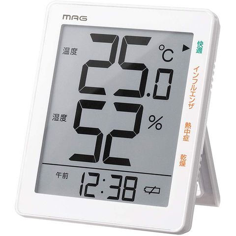 日本MAG超大液晶數位溫濕度計 / 隨時偵測溫.濕度，健康管理的好幫手