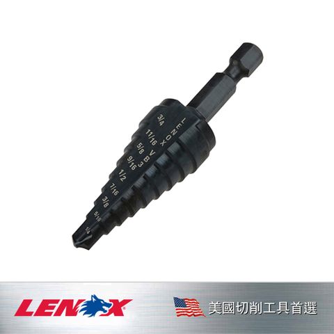 美國 狼牌 LENOX 階梯鑽1/8-1/2*13孔徑數 LE30881VB1