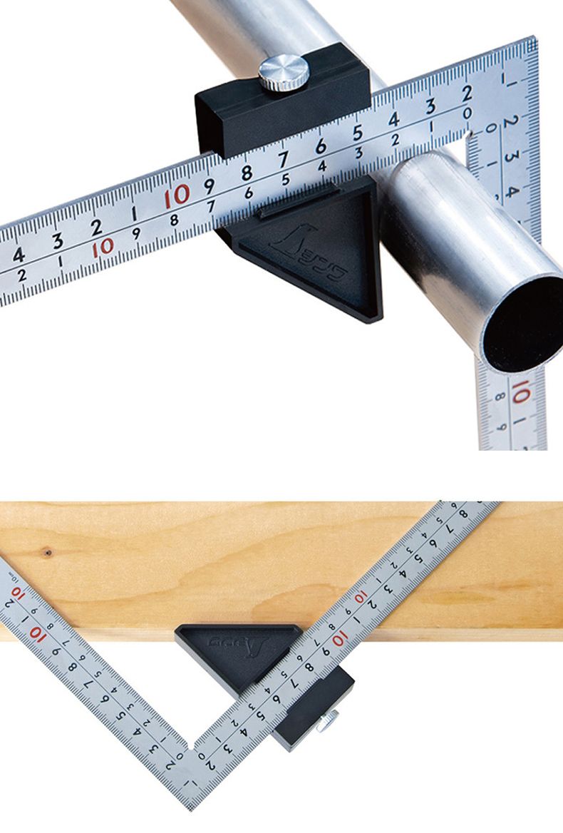 日本SHINWA 鶴龜角尺固定器角尺架測量輔助器曲尺擋塊木工用鐵工用日本 