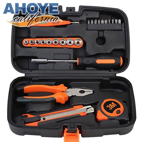 AHOYE 24件家用修繕工具套裝 工具箱