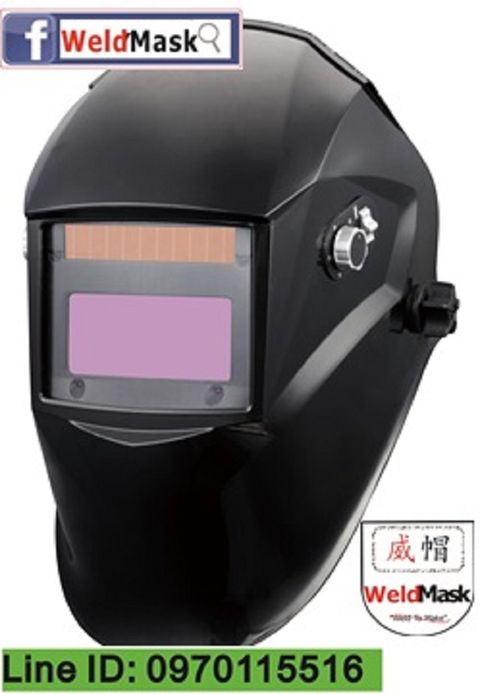 太陽能自動變光面罩 WELDMASK威帽 850RM黑色款,四顆感應器,可調遮光度DIN 5-8/ 9-13,超大可視窗 98 *55, 適用各式焊接, 適合專業級焊工