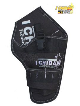 【I CHIBAN 工具袋專門家】 槍型電鑽袋-黑 次世代 耐用防潑水 電動起子 電工袋 腰袋