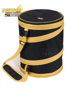 【I CHIBAN 工具袋專門家】JK0703 彈簧收納袋 耐用防潑水 伸縮圓筒 側背手提 行李袋 工作袋