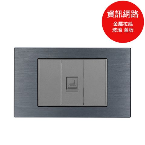 EZ CHARGER 易智快充 資訊網路蓋板組(金屬拉絲)