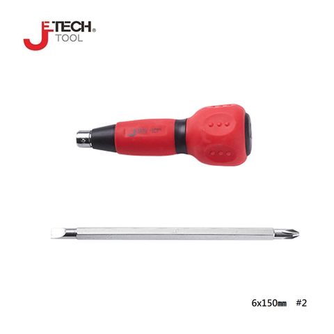 JETECH 電工十字/一字雙頭兩用起子 6x150 #2