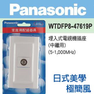 Panasonic 國際牌 DECO LITE 星光系列 電視端子座 (中繼用) 蓋板組 WTDFP8-47619P