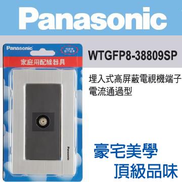 Panasonic 國際牌 日本大廠 台灣製豪宅美學 電視插座頂級品味 拉髮絲紋金屬蓋板