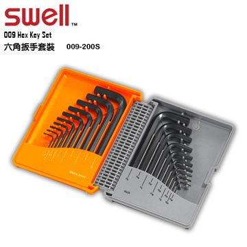 SWELL 黑六角板手20支組 (短款) 009-200S