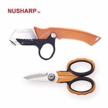 NUSHARP - 電工專用電工刀+剪刀套組 (#993+ eshears)