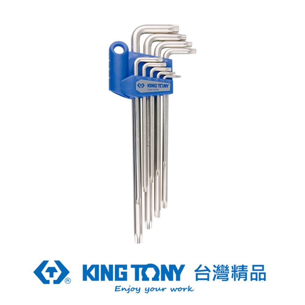 KING TONY 金統立工具  專業級工具 9件式 特長六角星型中孔扳手組 KT20419PR