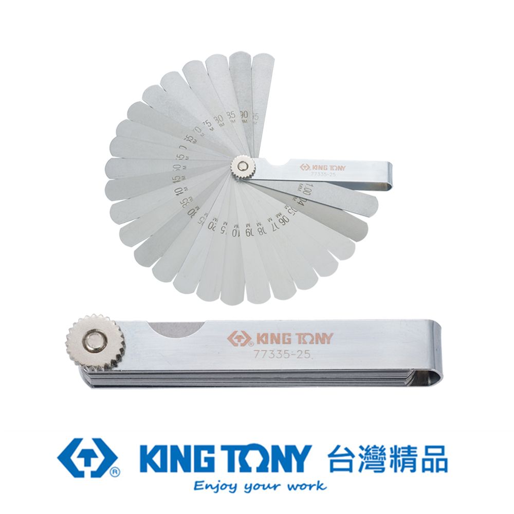 KING TONY 金統立工具  專業級工具 (0.04-1.0MM)25件式 厚薄規 KT77335-25