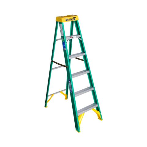 美國Werner穩耐絕緣梯-5906AS玻璃鋼單側人字梯