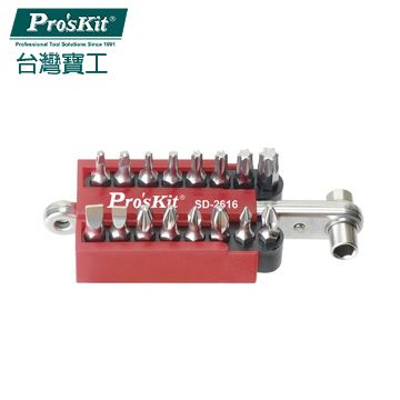 【ProsKit 寶工】16合1不鏽鋼棘輪扳手組 SD-2616