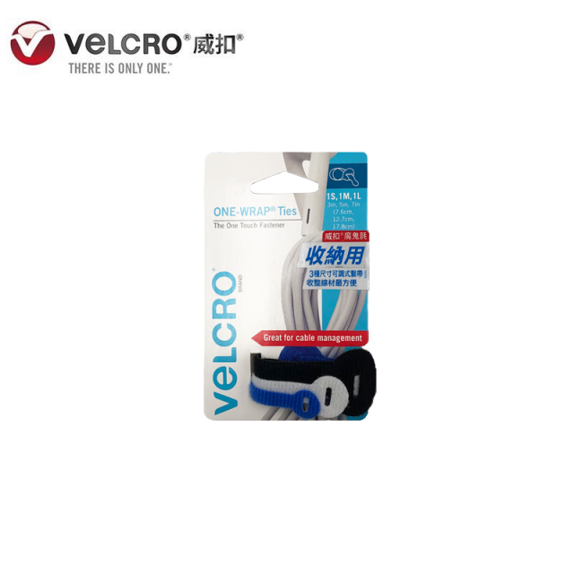 Velcro 收納用收納線材最方便 威扣魔鬼氈多用途可調式束帶系列-3入(S/M/L)