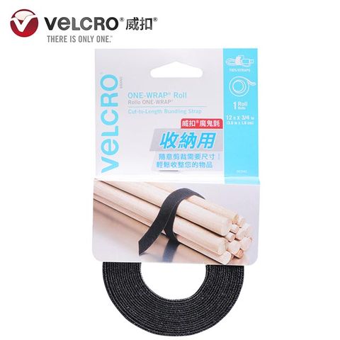 Velcro 收納用收納線材最方便 威扣魔鬼氈多用途可調束帶-捲狀1入