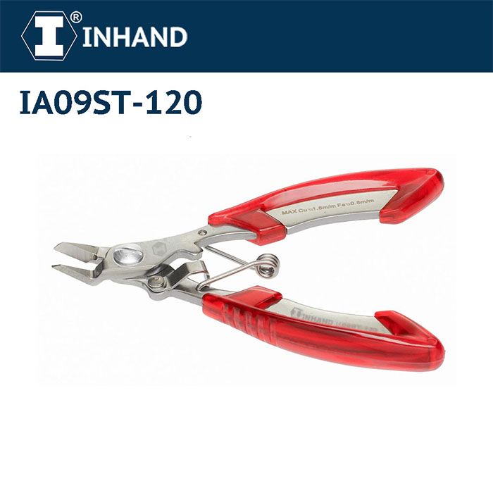 INHAND 硬漢 4"1/2頂級全白鐵歐式電子斜口鉗 IA09ST-120