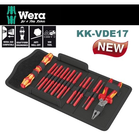 Wera 德國VDE絕緣1000V17件式附工具袋 KK-VDE17