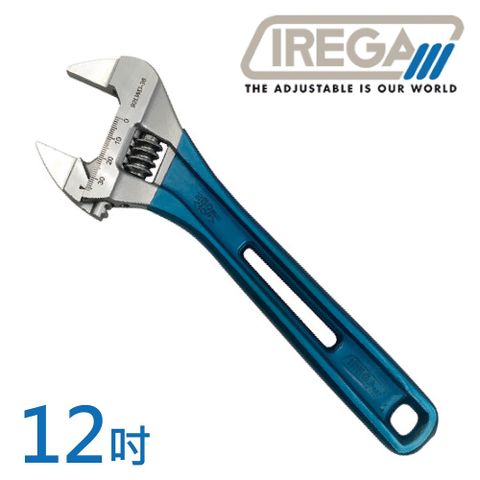 【IREGA】輕量型超薄大開口活動板手-防滑柄-12吋(92LWD46-300)