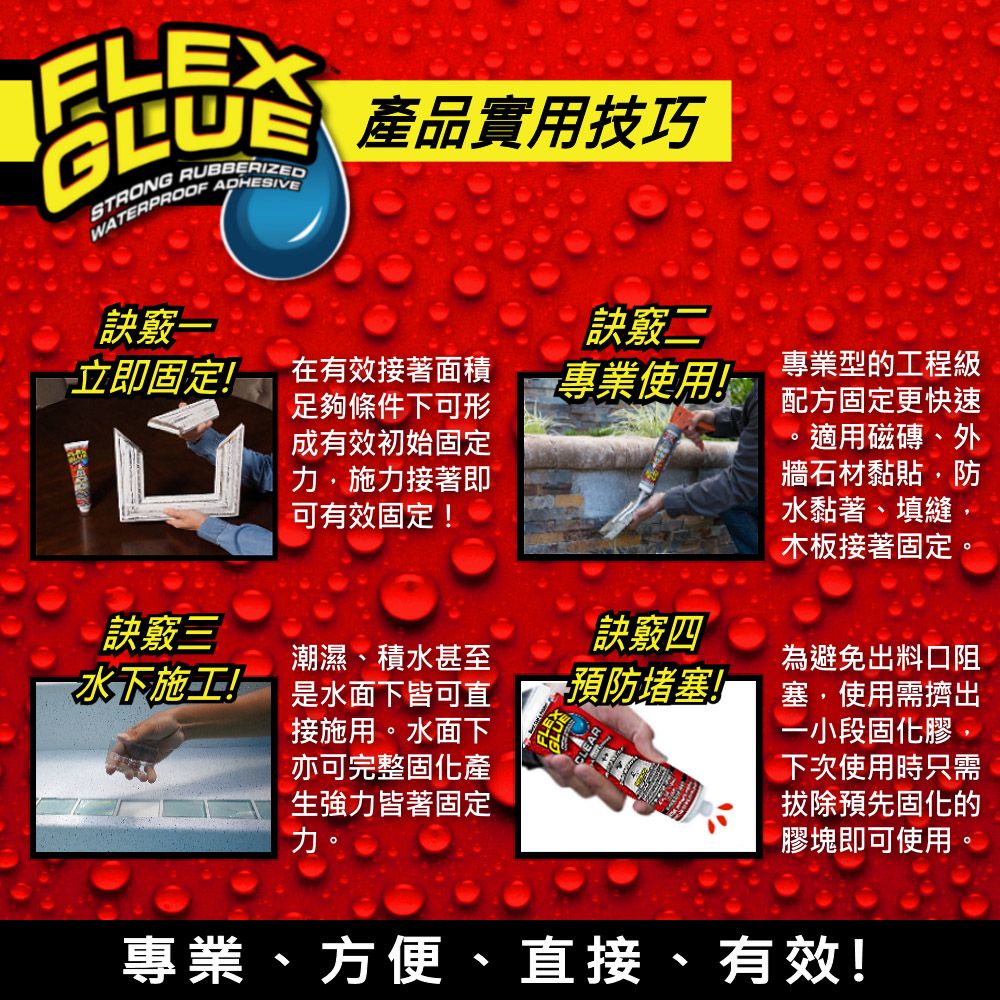 FLEX SEAL 美國FLEX GLUE大力固化膠(迷你透明18ml/美國製)