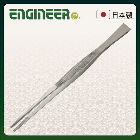 【日本ENGINEER】不鏽鋼耐腐蝕附牙直型鑷子 PTS-06