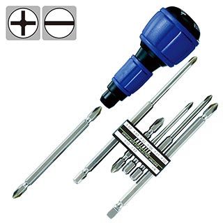 【日本工程師ENGINEER】替換式十字/一字起子6支組 DR-52