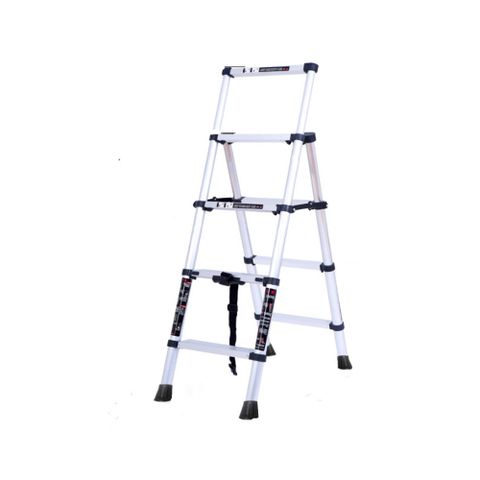 加厚鋁合金多功能家用折疊伸縮梯人字梯子竹節梯升降梯工程梯鋁梯伸縮折疊四步梯