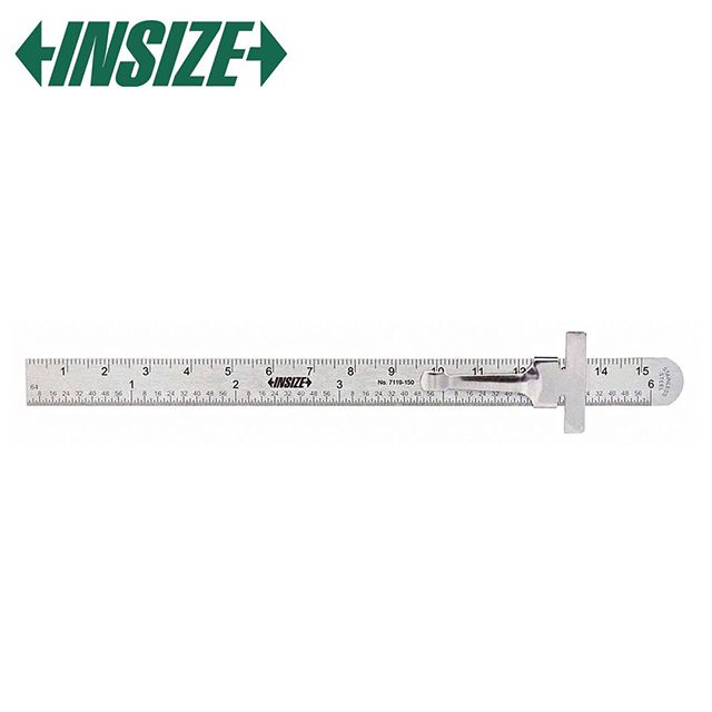 Insize 直尺 附口袋固定夾-150mm(7119-150)