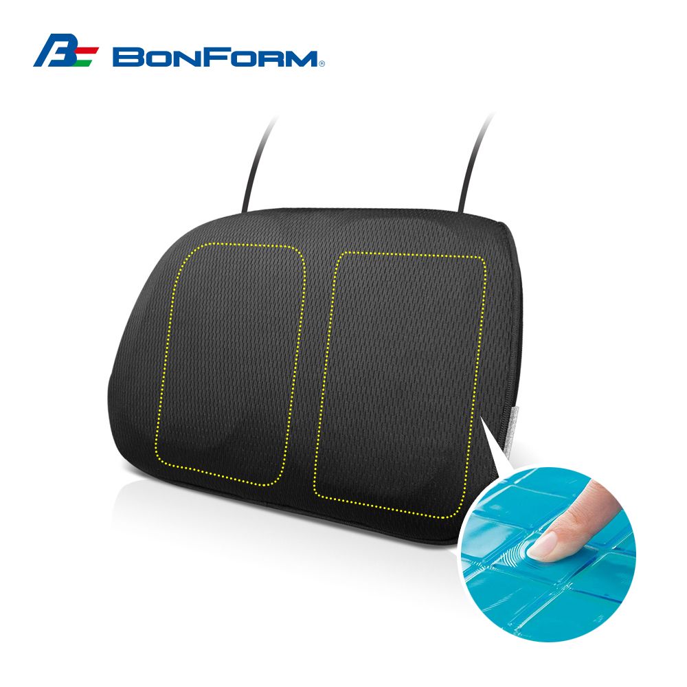 BONFORM  可調抗菌防臭減震凝膠背靠墊 B5758-08BK