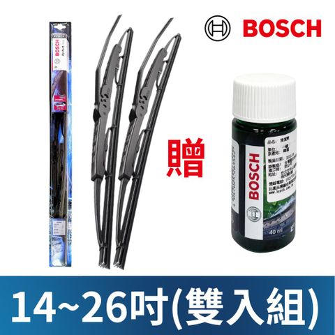 BOSCH 博世 PerfectView 雨刷鍍鋅鐵骨石墨技術天然橡膠雙支