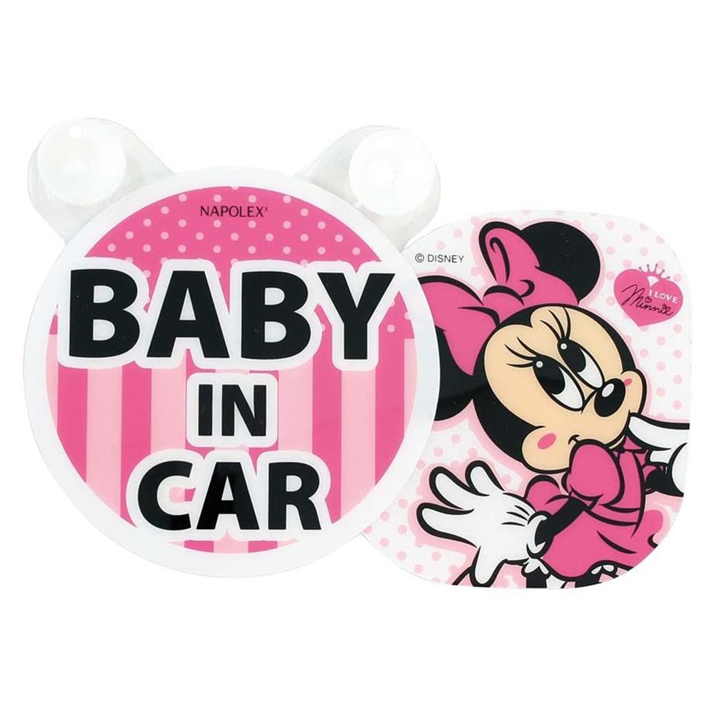 NAPOLEX 日本 Disnep 米妮 BABY IN CAR 搖擺標示牌 BD-402