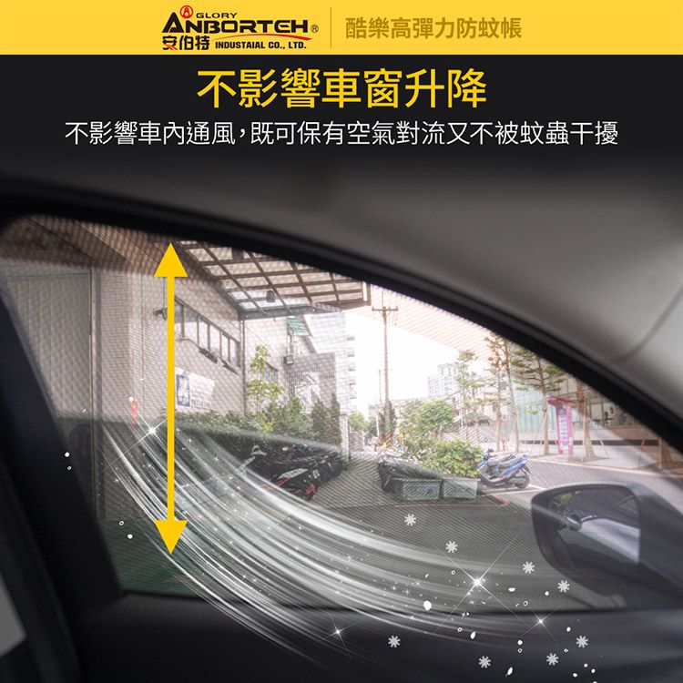 ANBORTEH 安伯特 1組2入-酷樂高彈力防蚊帳-通用型(轎車款) 車用紗窗 車用蚊帳 紗窗