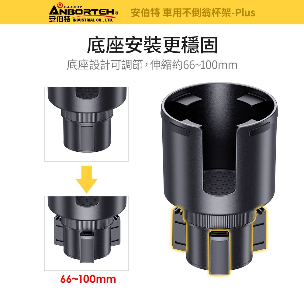 ANBORTEH 安伯特 車用不倒翁杯架-Plus (車用杯架 汽車杯架 水杯架 置物架 飲料架)