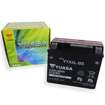 YUASA湯淺 (YTX5L-BS)機車密閉型免保養電池