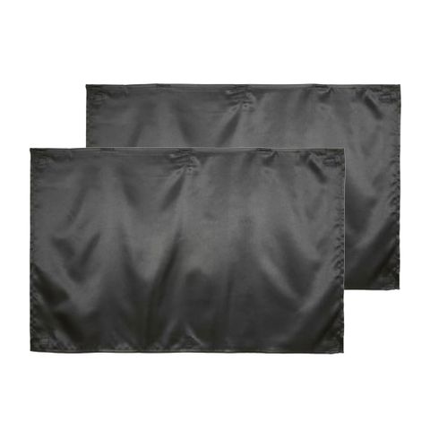 日本CURTAIN 磁吸式 固定側窗專用 遮陽窗簾 99%抗UV 黑色2入 BY-26