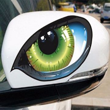 超酷炫3D仿真汽車後視鏡眼睛車貼