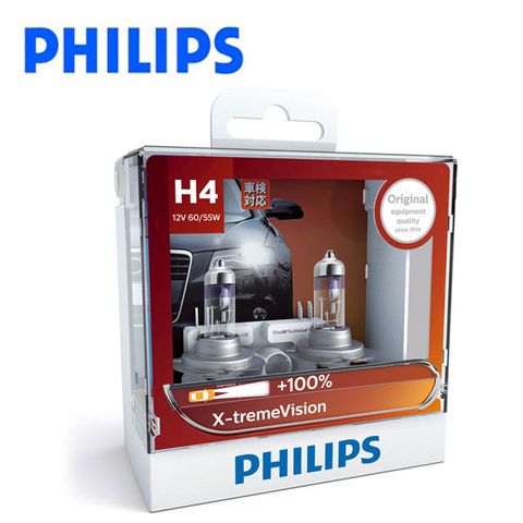 PHILIPS 飛利浦 車燈 超極光+亮100% X-tremeVision(H1/H4/H7/9005/9006)公司貨