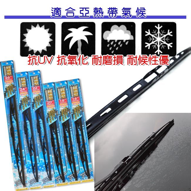 適合亞熱帶氣候26抗 抗氧化 耐磨損 耐候性優242220"1816 UV