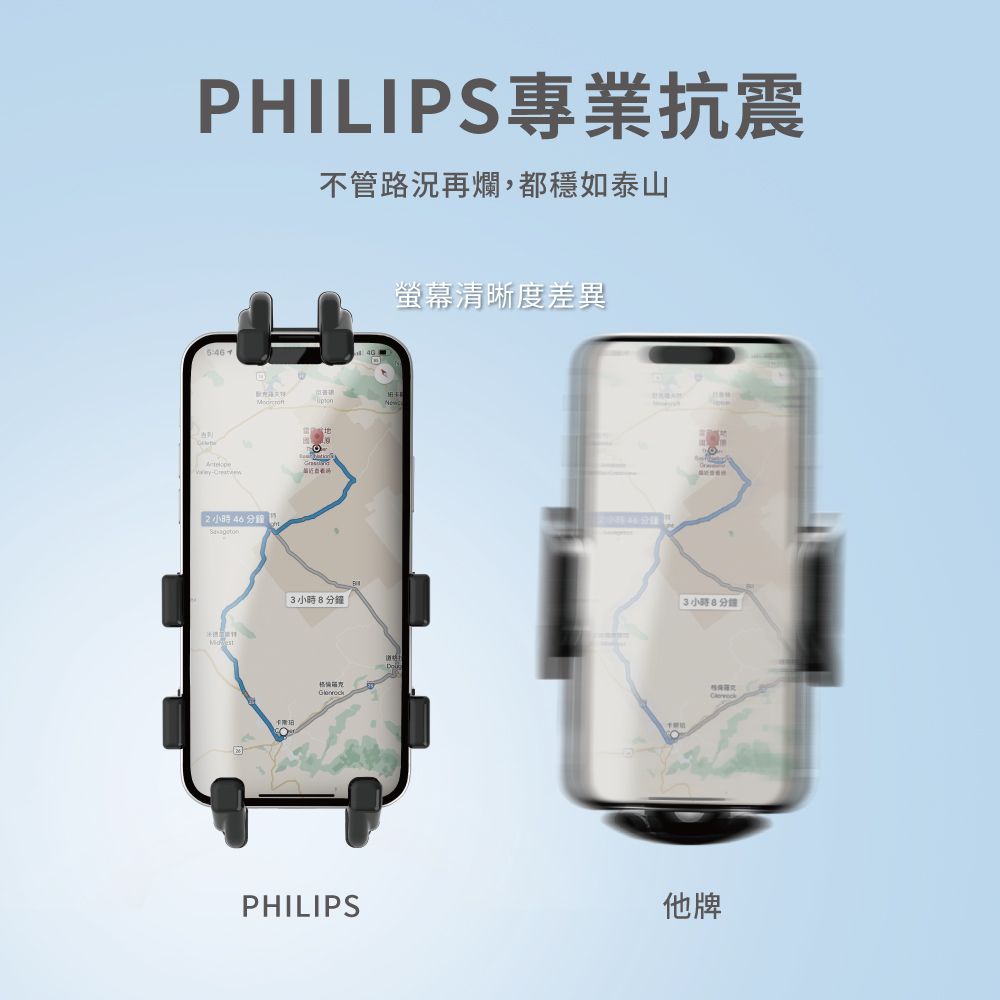 PHILIPS 飛利浦  機車用防震手機支架 DLK3536N