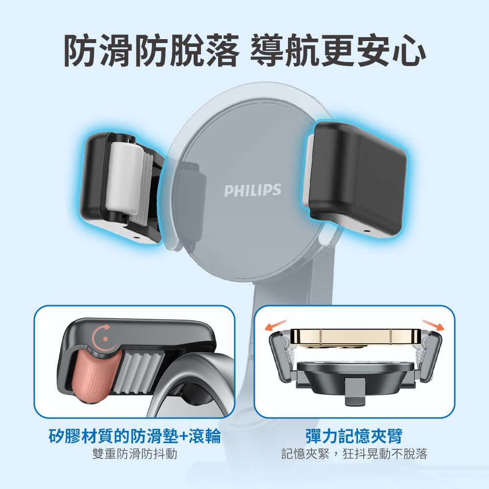 PHILIPS 飛利浦   1200度儀表台手機支架 DLK3603