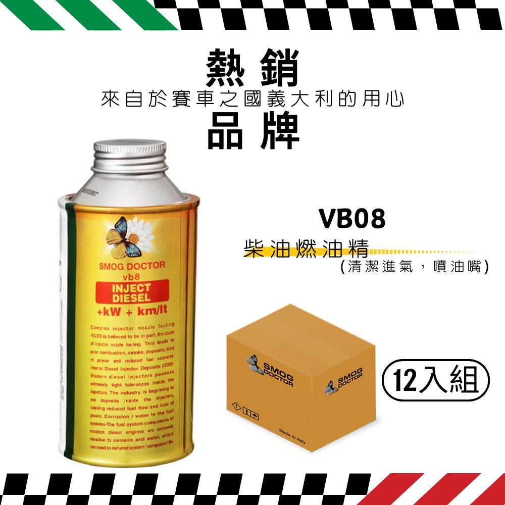 SMOG DOCTOR 煙霧大師 VB08  - Inject Diesel柴油燃油精(300ML)(箱入12瓶)