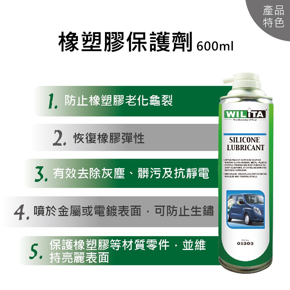  極佳的透明潤滑保護層~【WILITA 威力特】橡塑膠保護劑600ml塑料還原劑3入