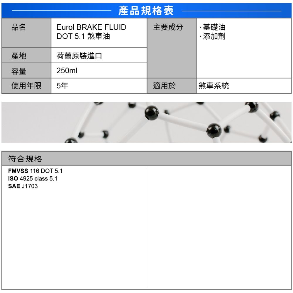 Eurol 曜樂 DOT 5.1 煞車油 250ml【整箱12入】【總代理源豐行】