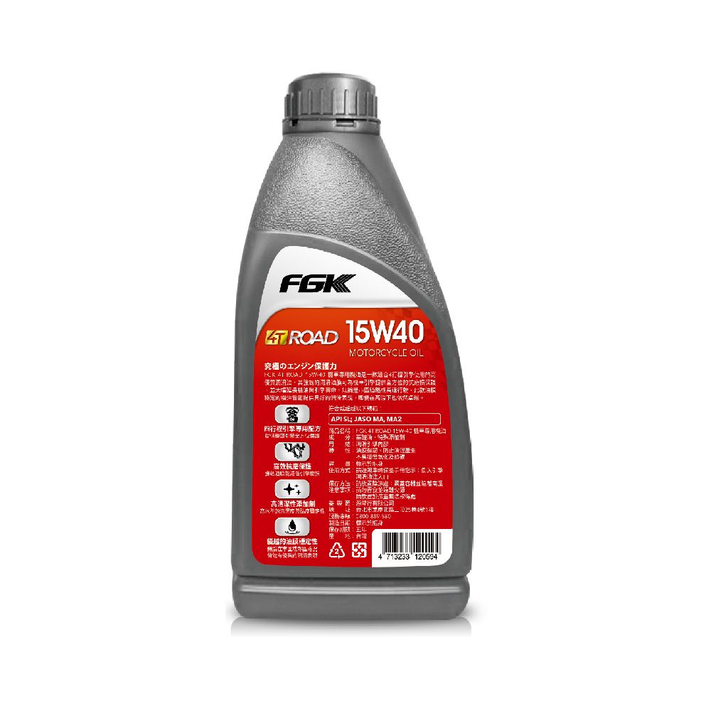 FGK 4T ROAD 15W40 機車專用機油 800ml 【整箱12入】