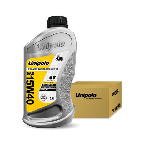 Unipolo 4T 15w-40 機車用合成機油 800ml【整箱12入】